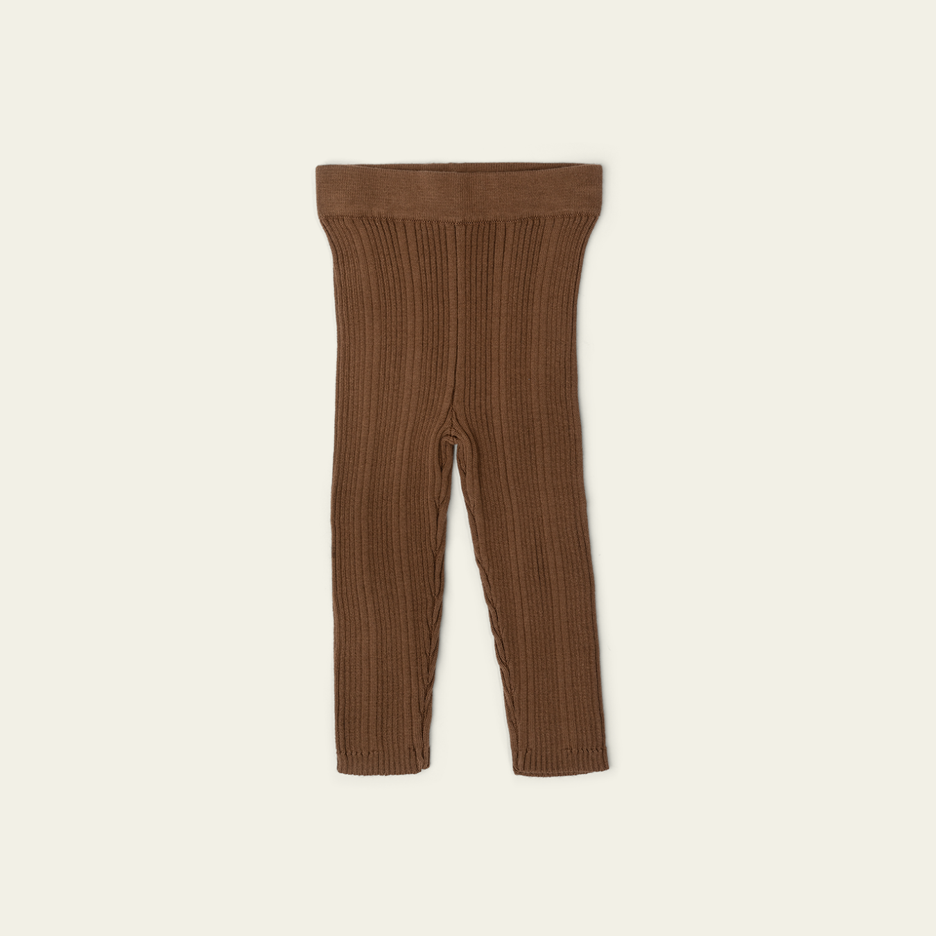 Organic Ribbed Leggings - Espresso