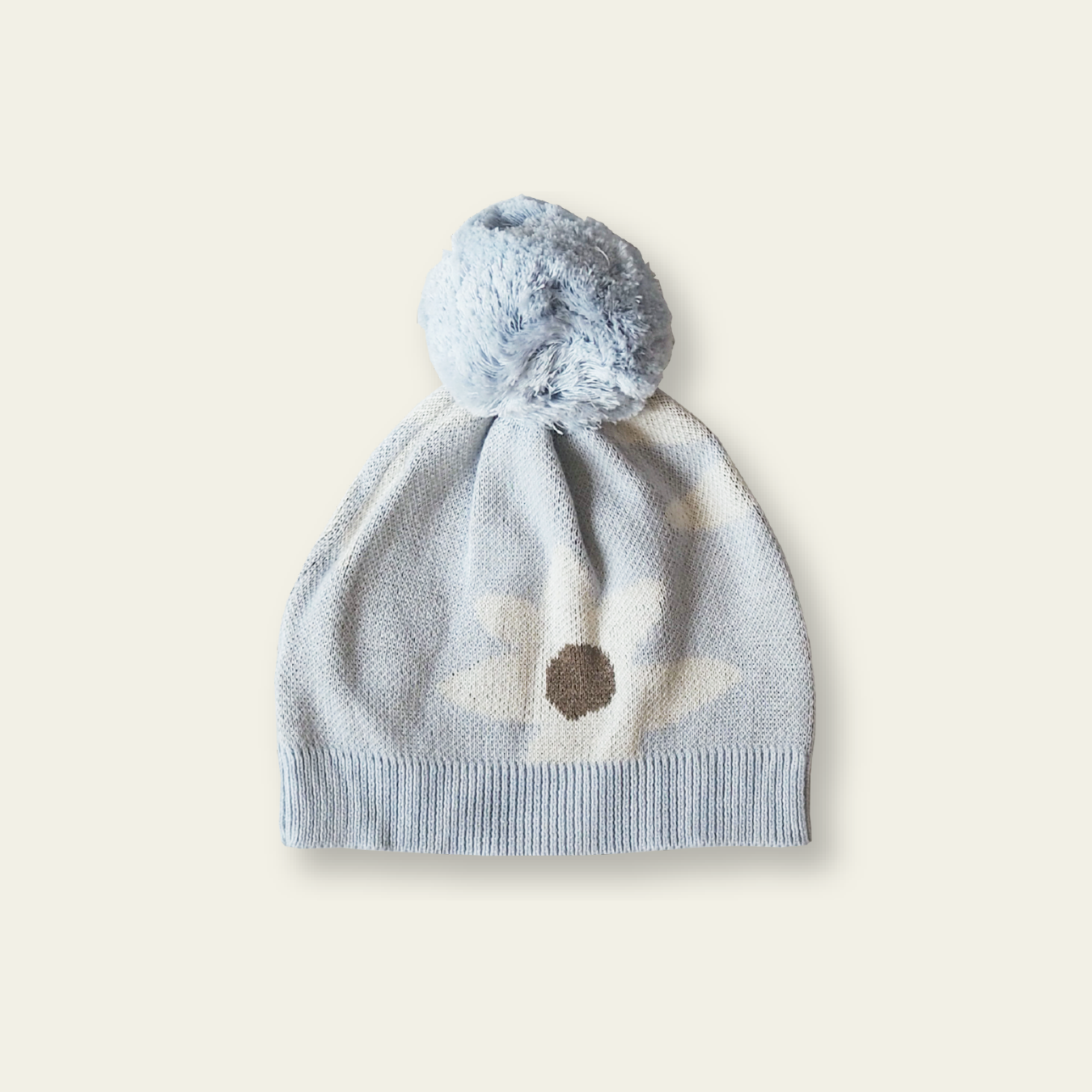 Daisy Dot Beanie - Dusty Sky