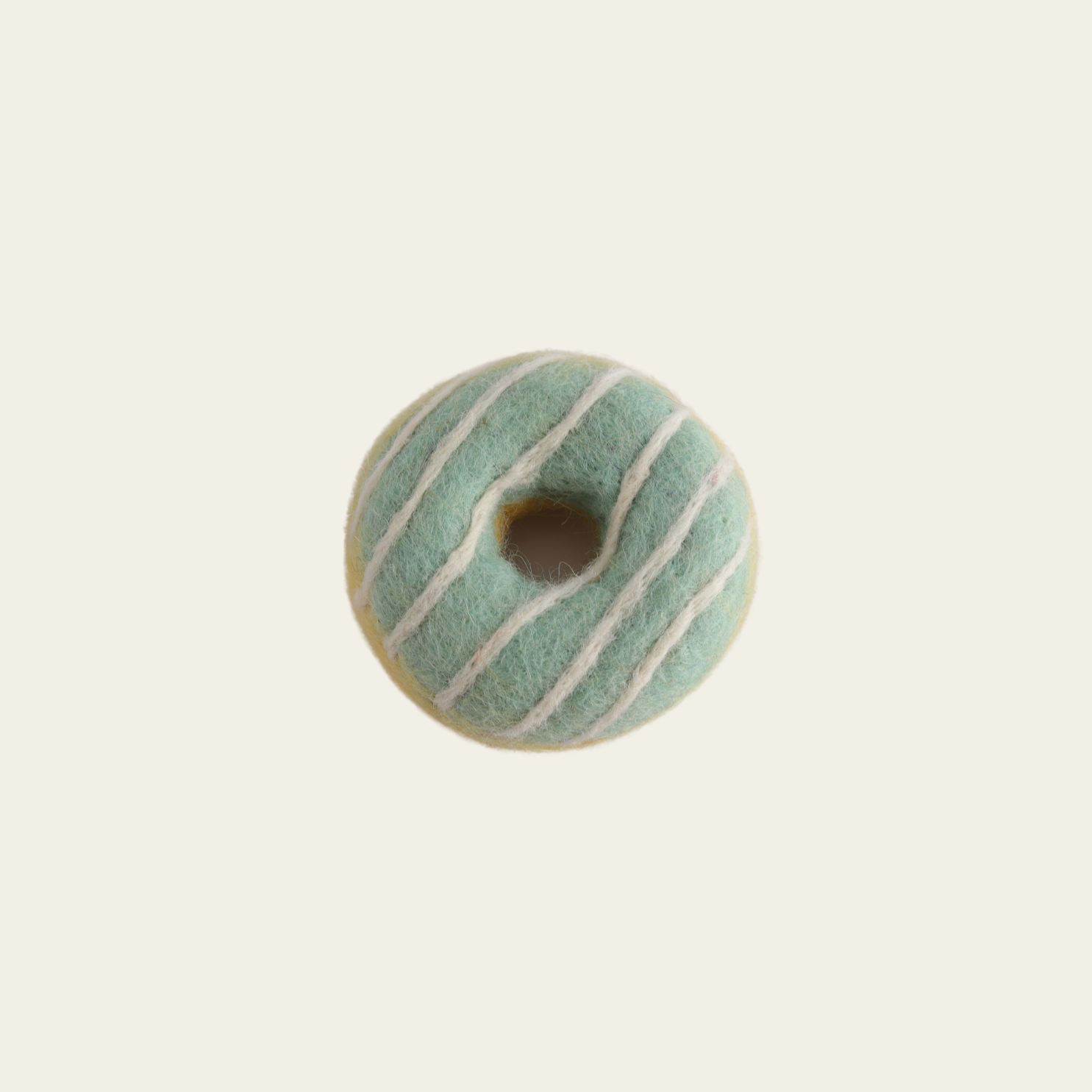Felt Mint Stripe Donut