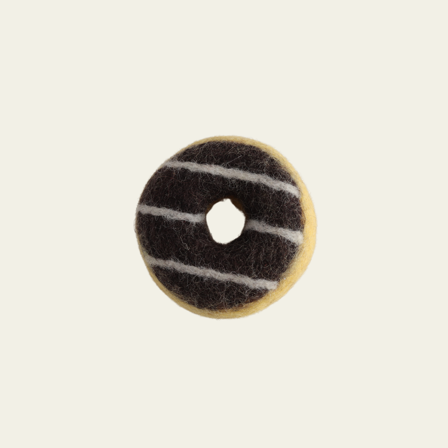 Felt Dark Choc Stripe Donut